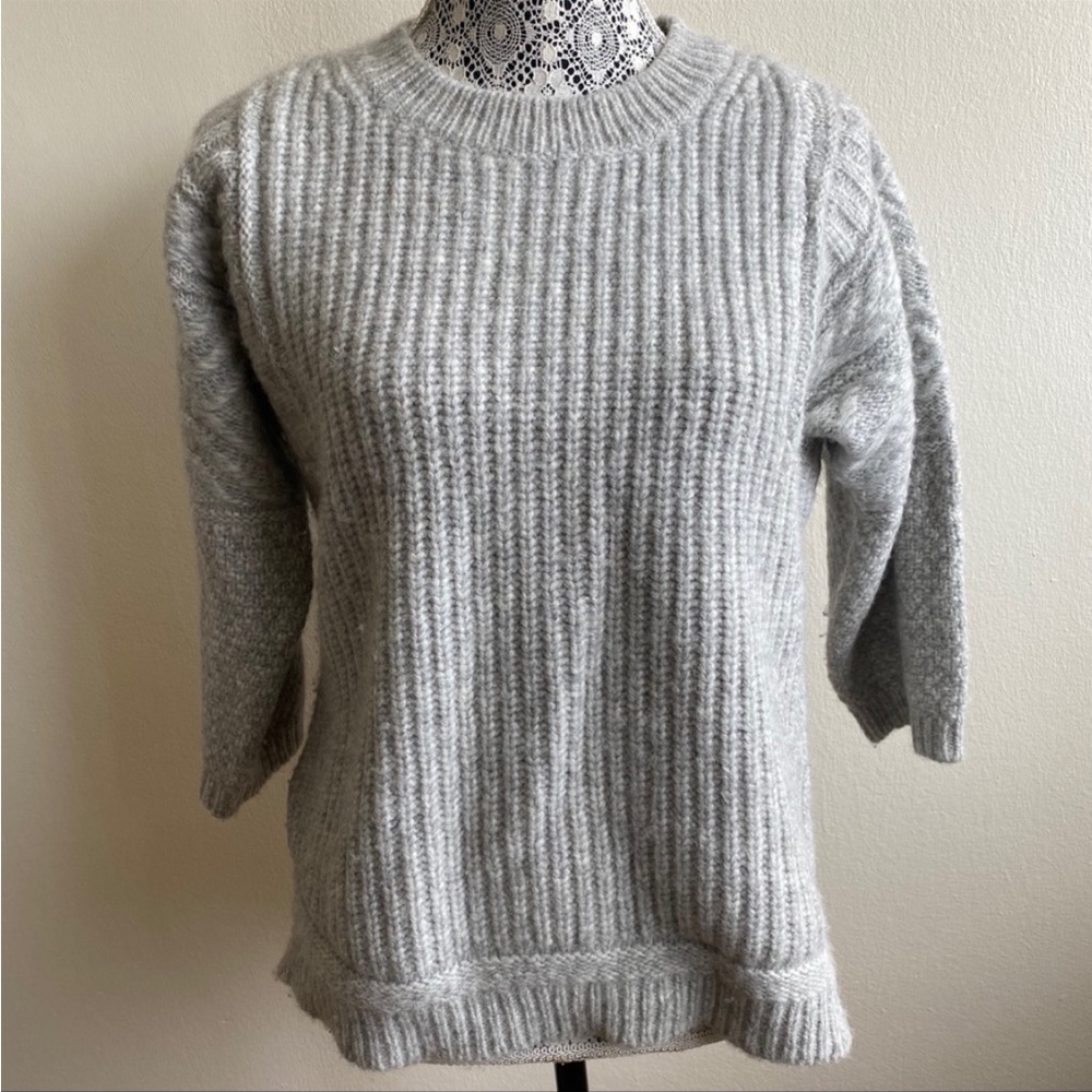 JCrew Alpaca Blend Wool Sweater Grey Sz XS